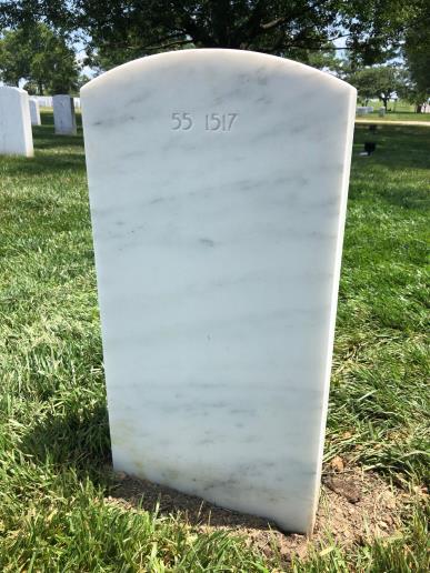 Back of headstone — William S Peeler