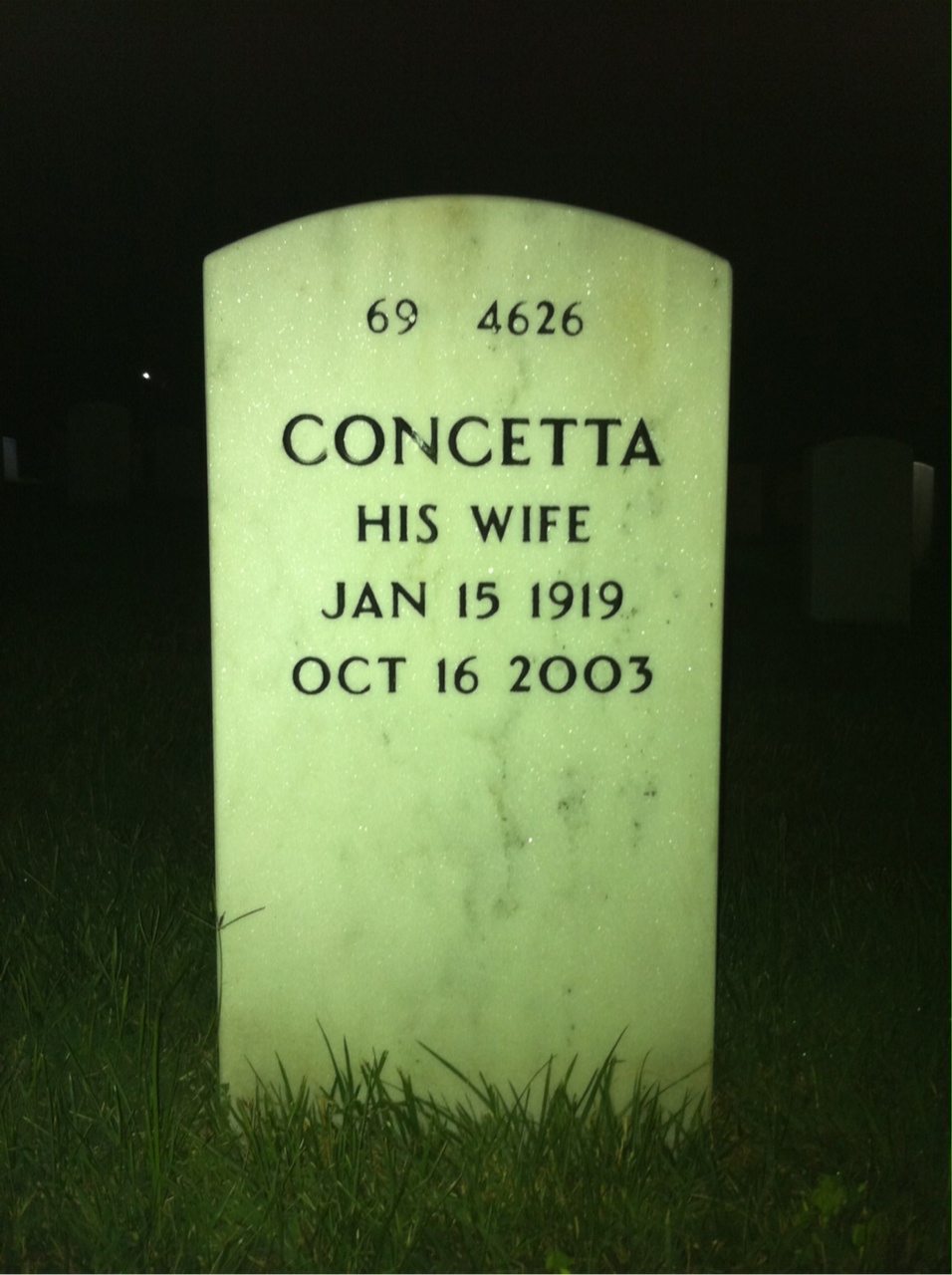 Back of headstone — Peter Leone