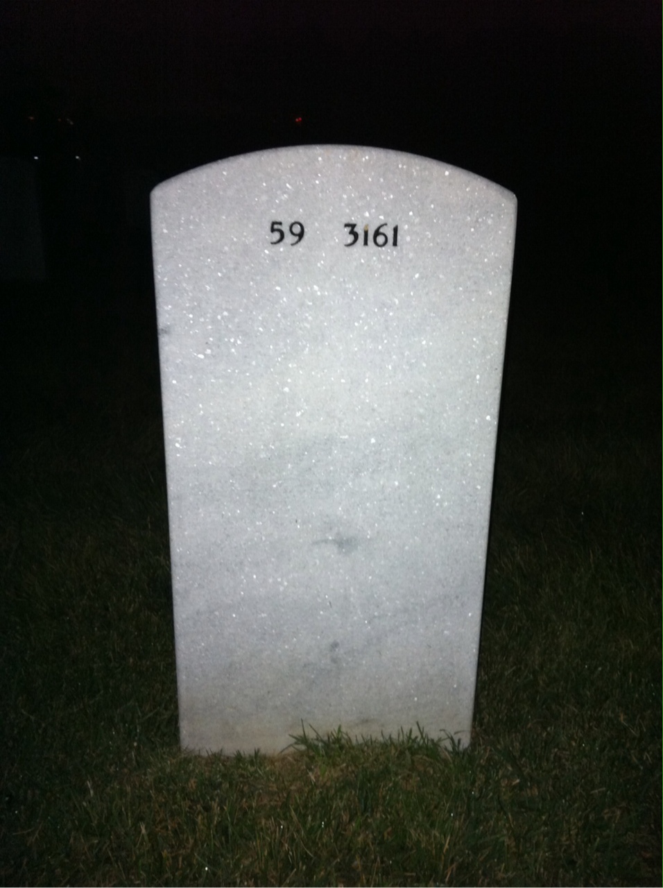 Back of headstone — Robert Pierce
