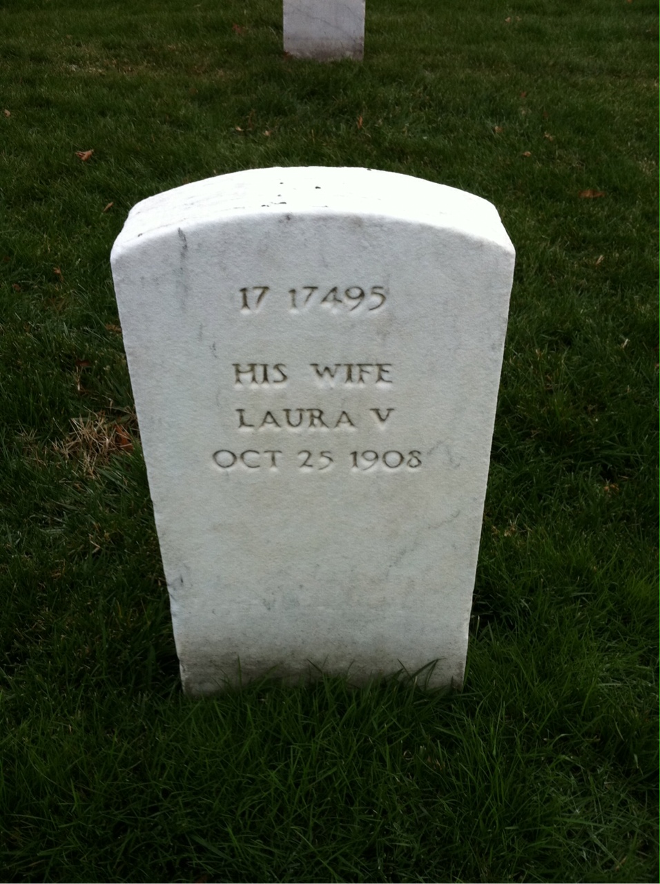 Back of headstone — Thomas Murphy