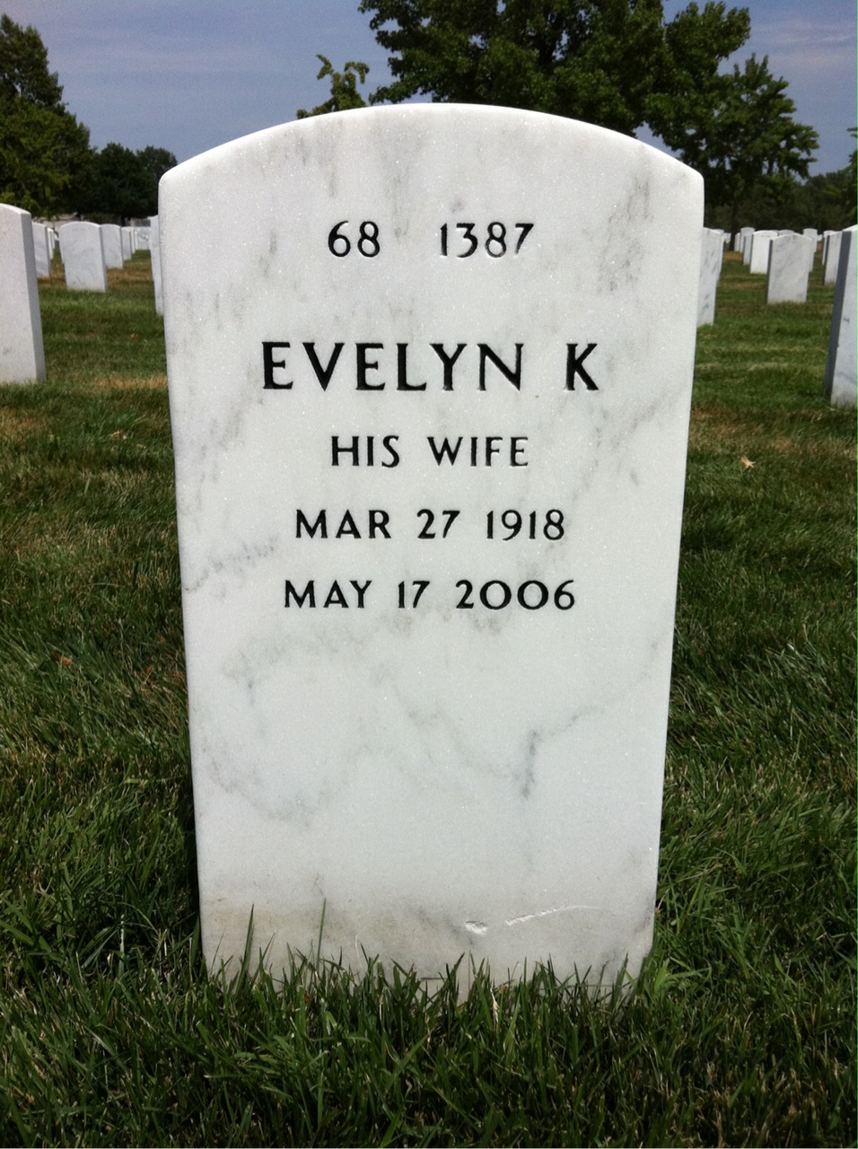 Back of headstone — Jack Timmins