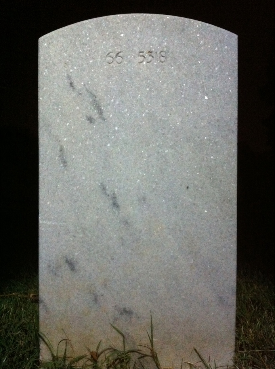 Back of headstone — George Baker