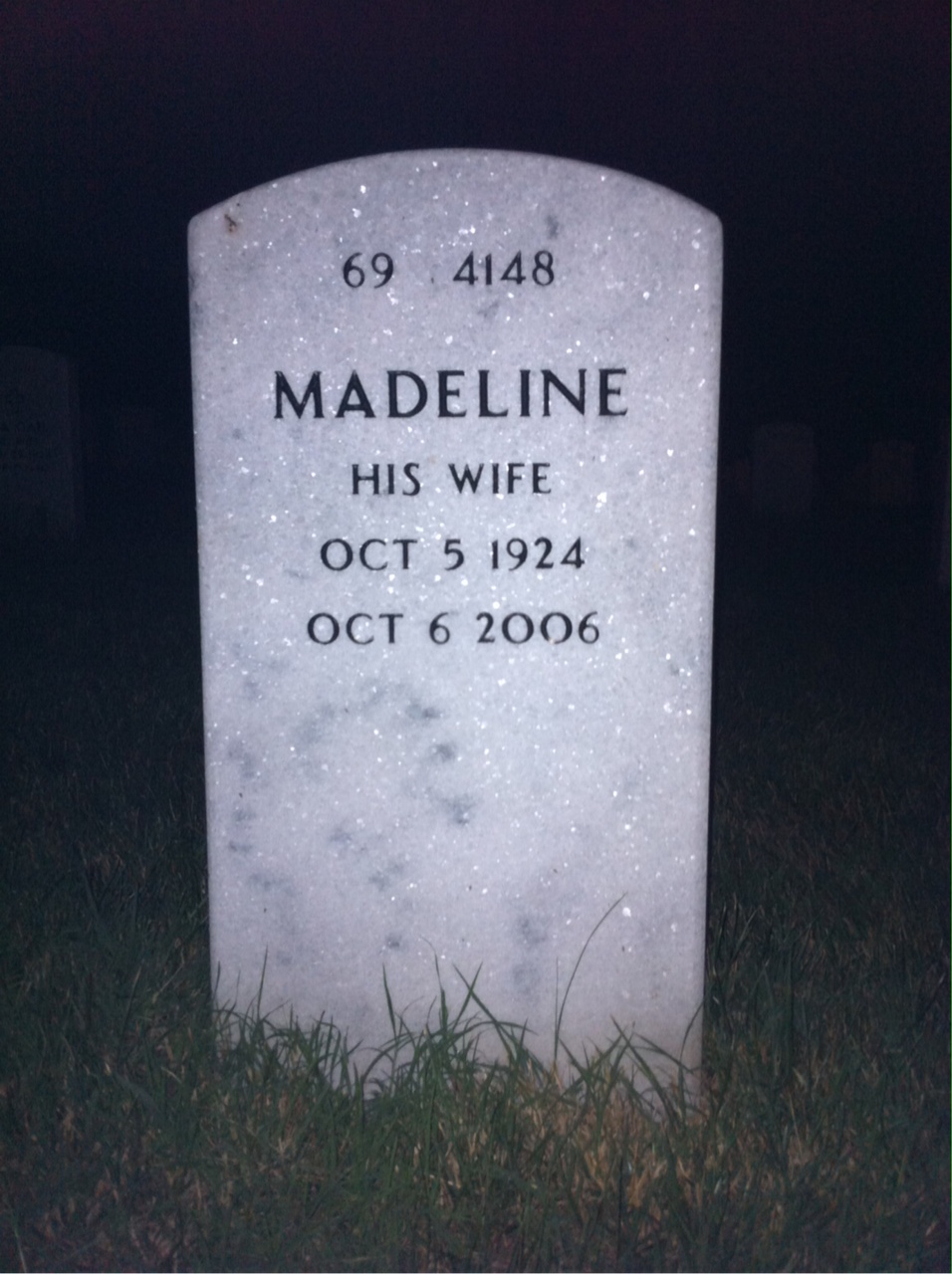 Back of headstone — Anthony Klewicki