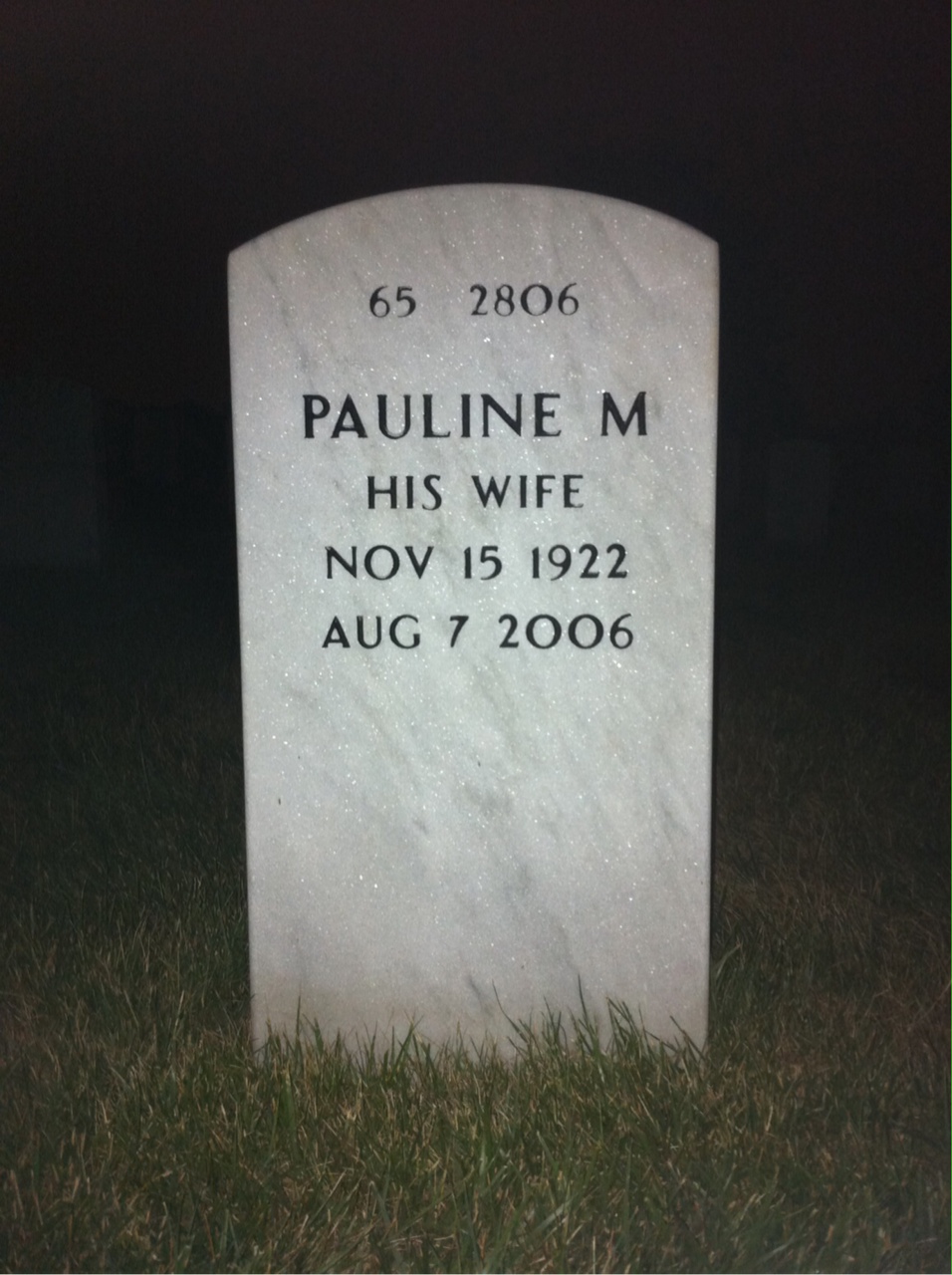 Back of headstone — Lambert Cain