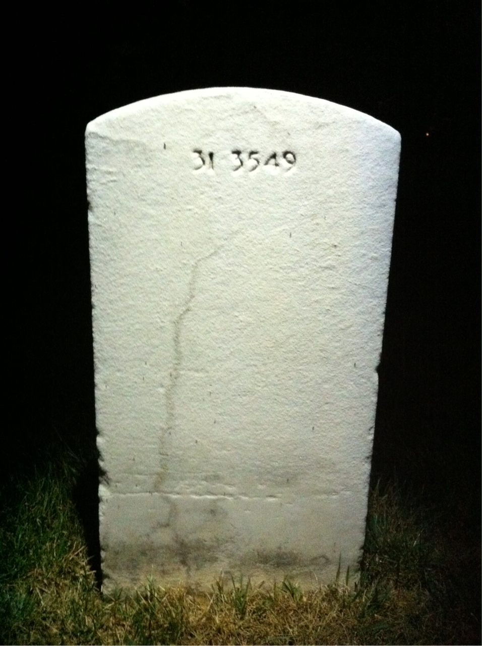 Back of headstone — Butler Mitchell