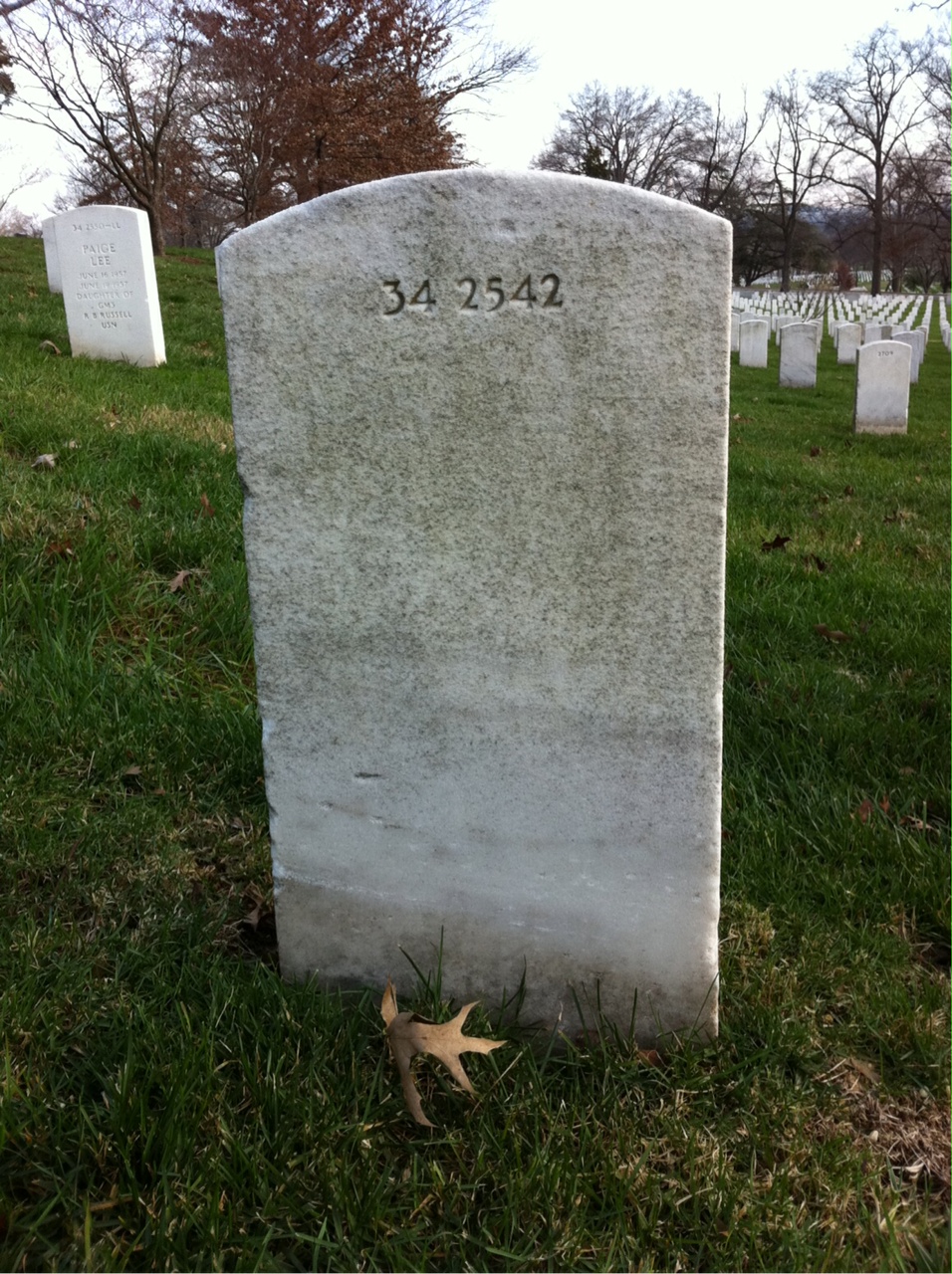 Back of headstone — Robert Mortland