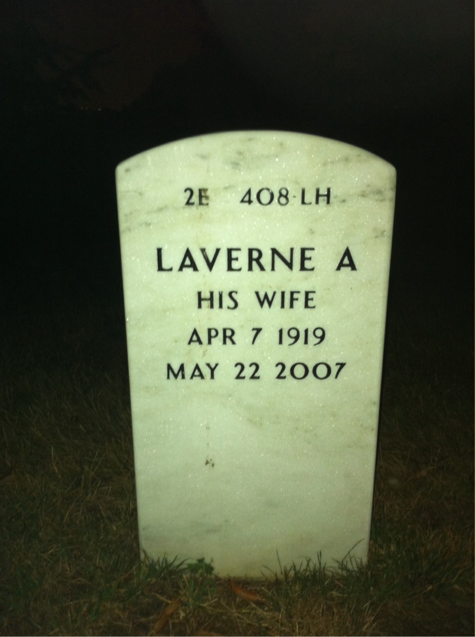 Back of headstone — John Swanson