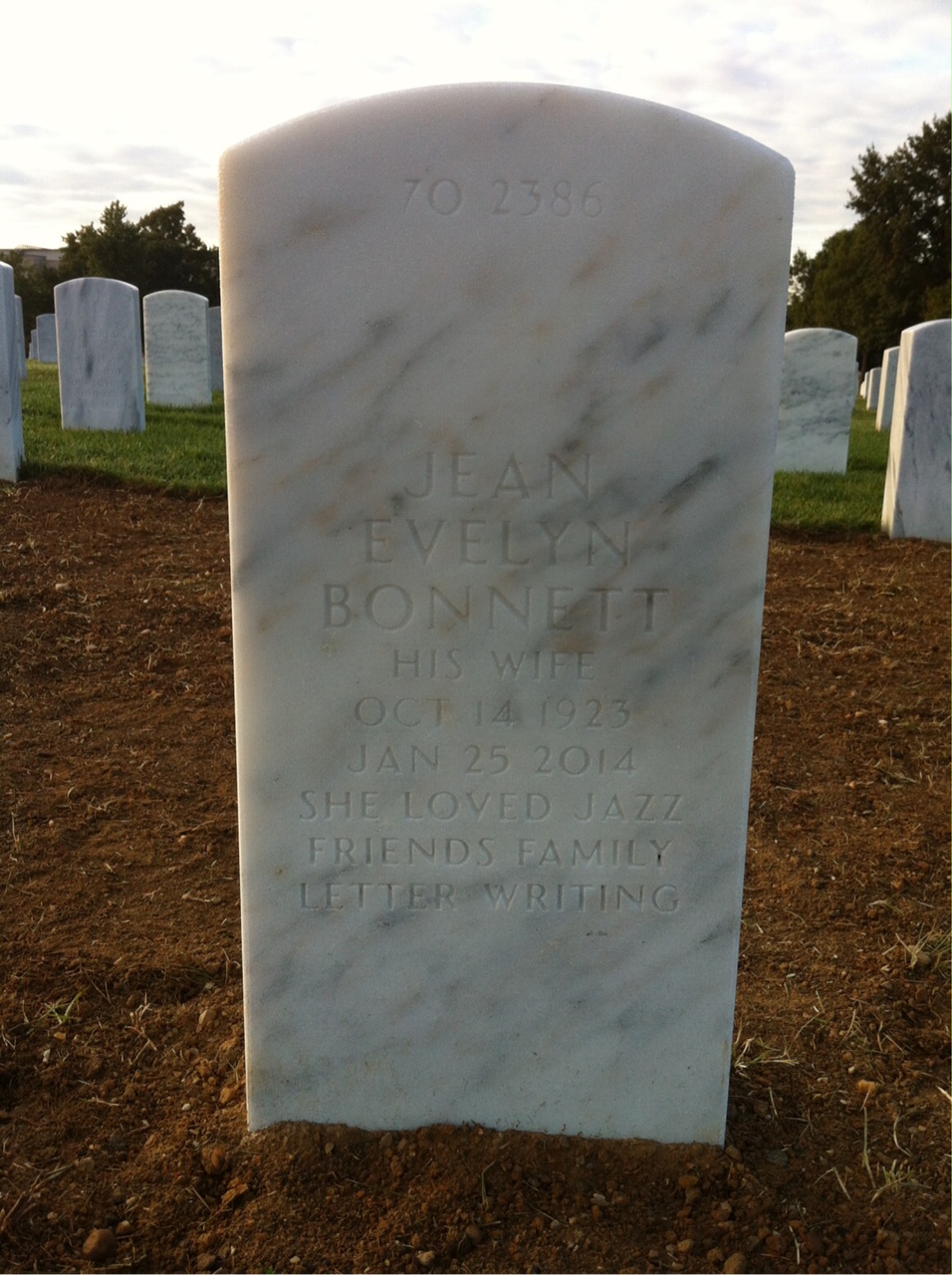 Back of headstone — Kermit Anderson