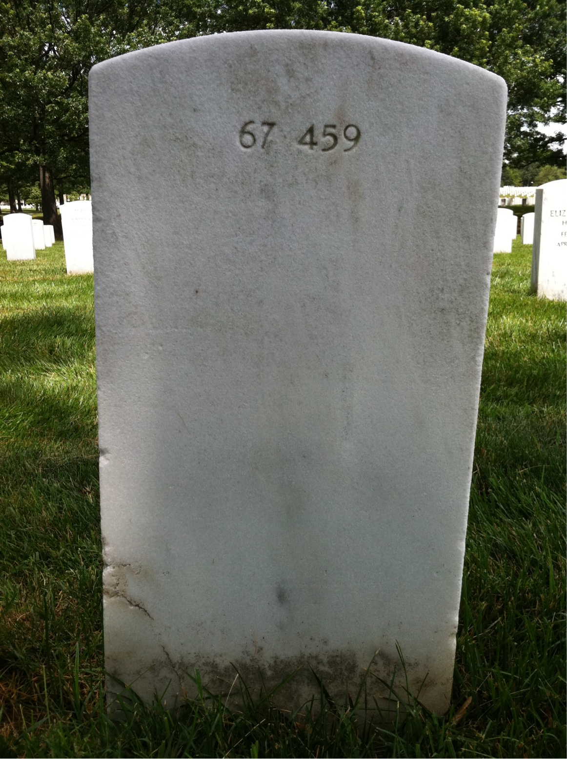 Back of headstone — Lorenz Pamio Perry