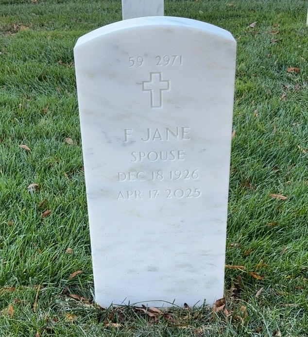 Back of headstone — John Slattery