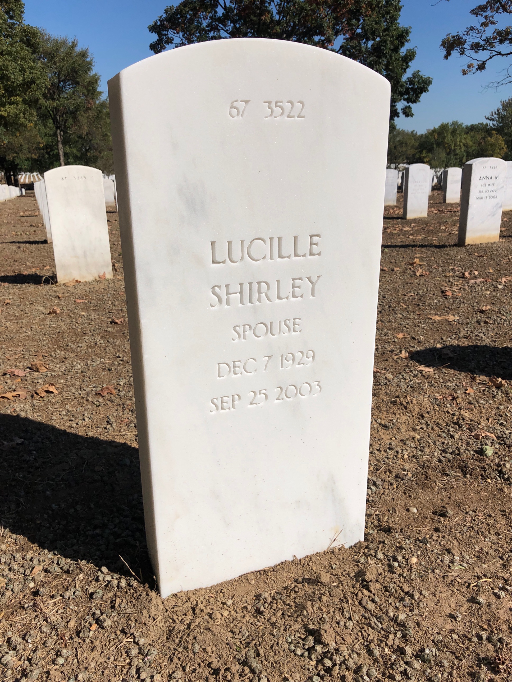 Back of headstone — George Norton