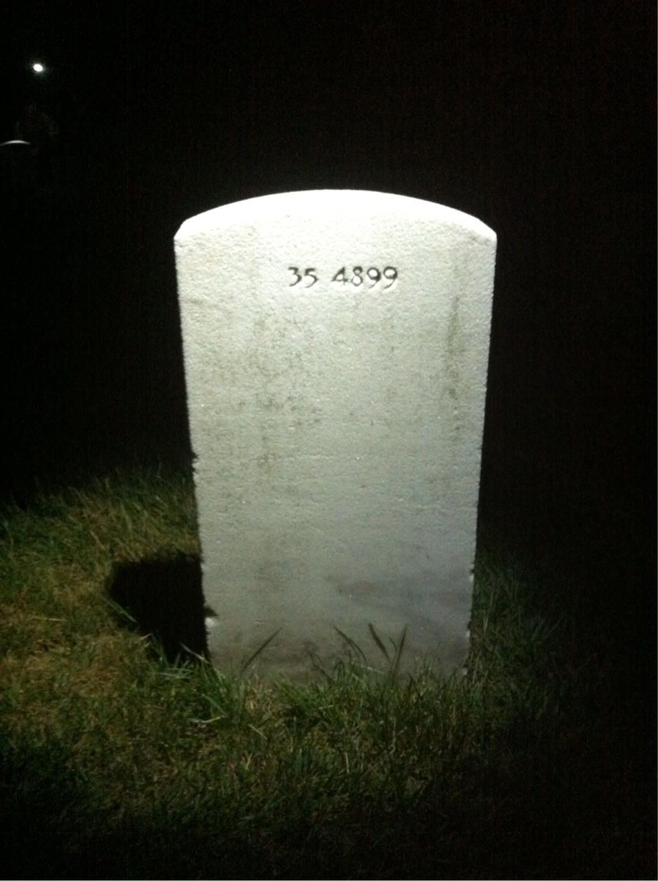 Back of headstone — Gilbert Melton