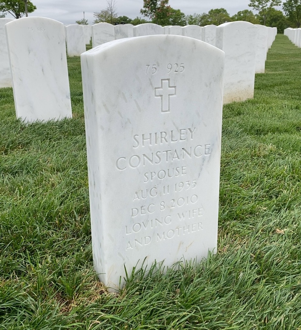 Back of headstone — Glenn A Glaze
