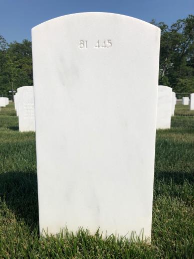 Back of headstone — Roy Bahr
