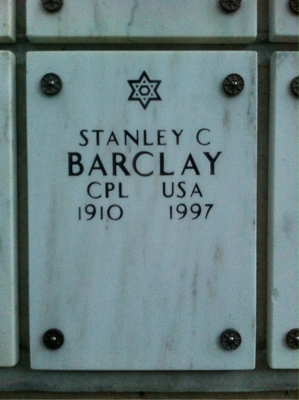 Stanley C Barclay