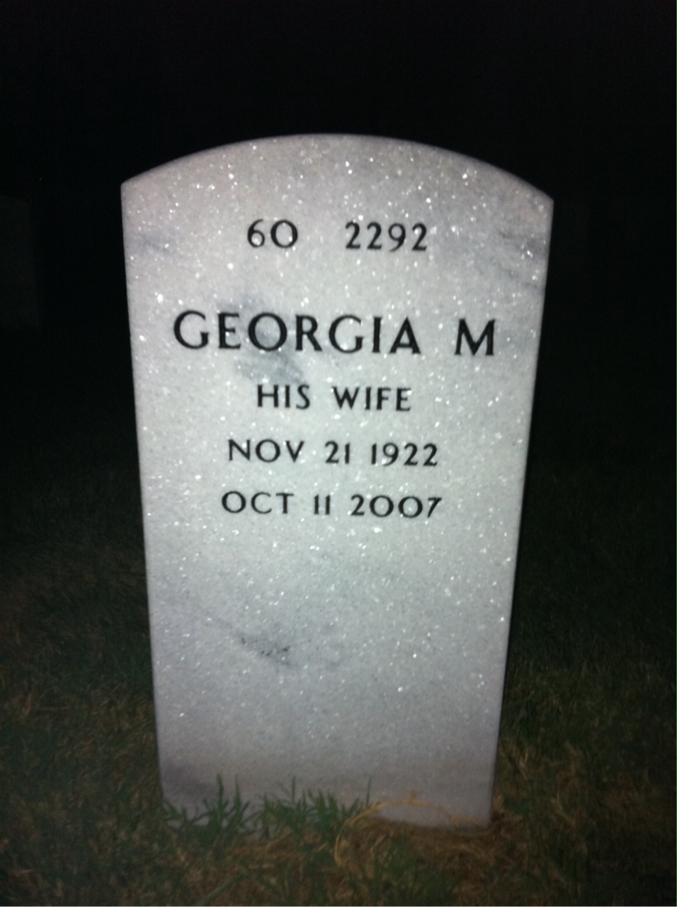 Back of headstone — Robert Pogue