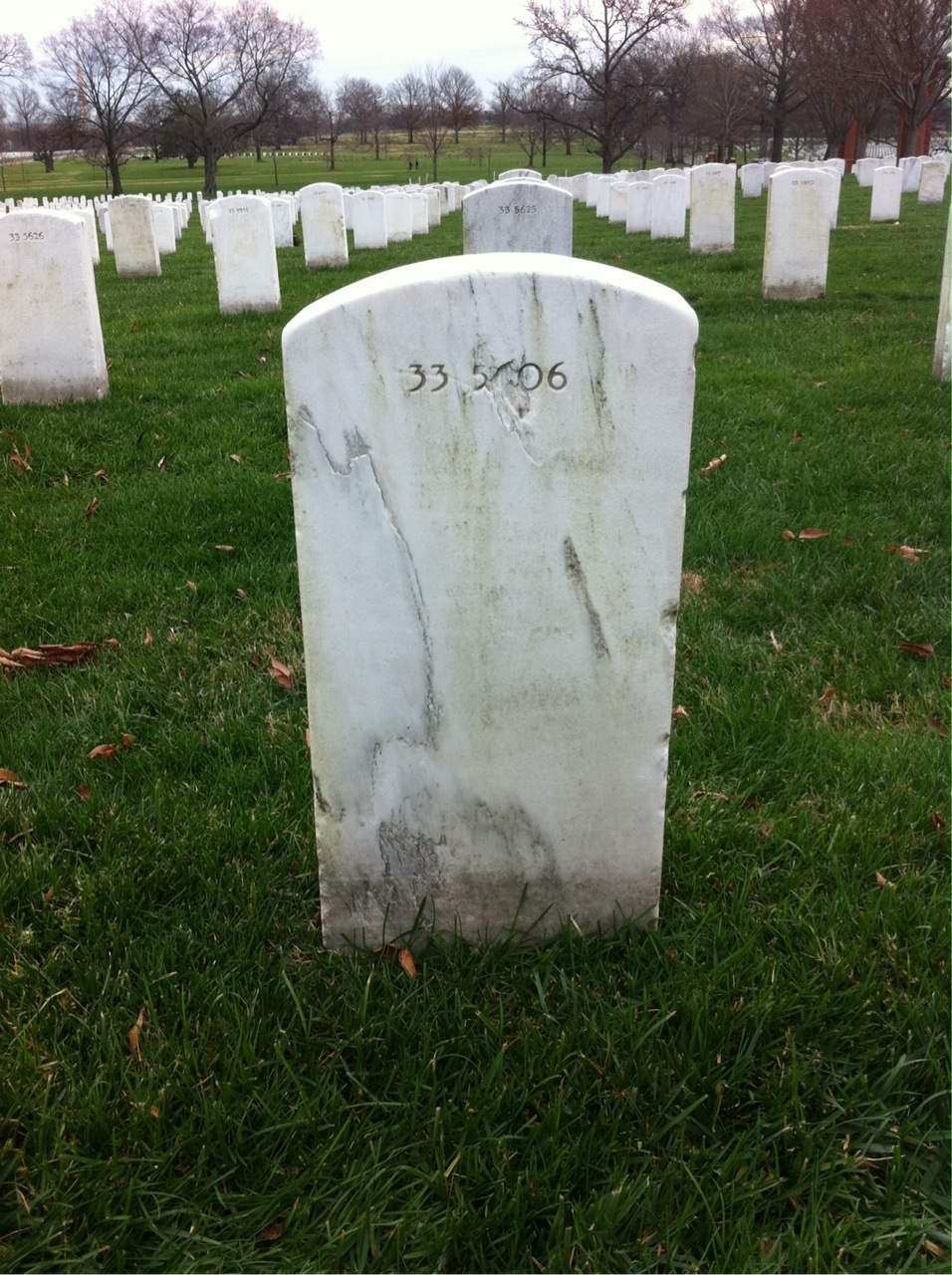 Back of headstone — Harry Aldrich