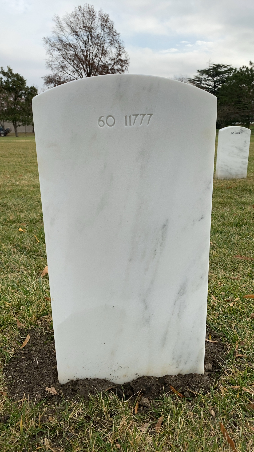 Back of headstone — William Bruso