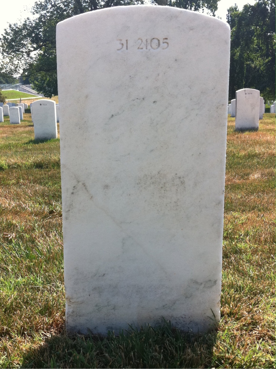 Back of headstone — Douglas Allen