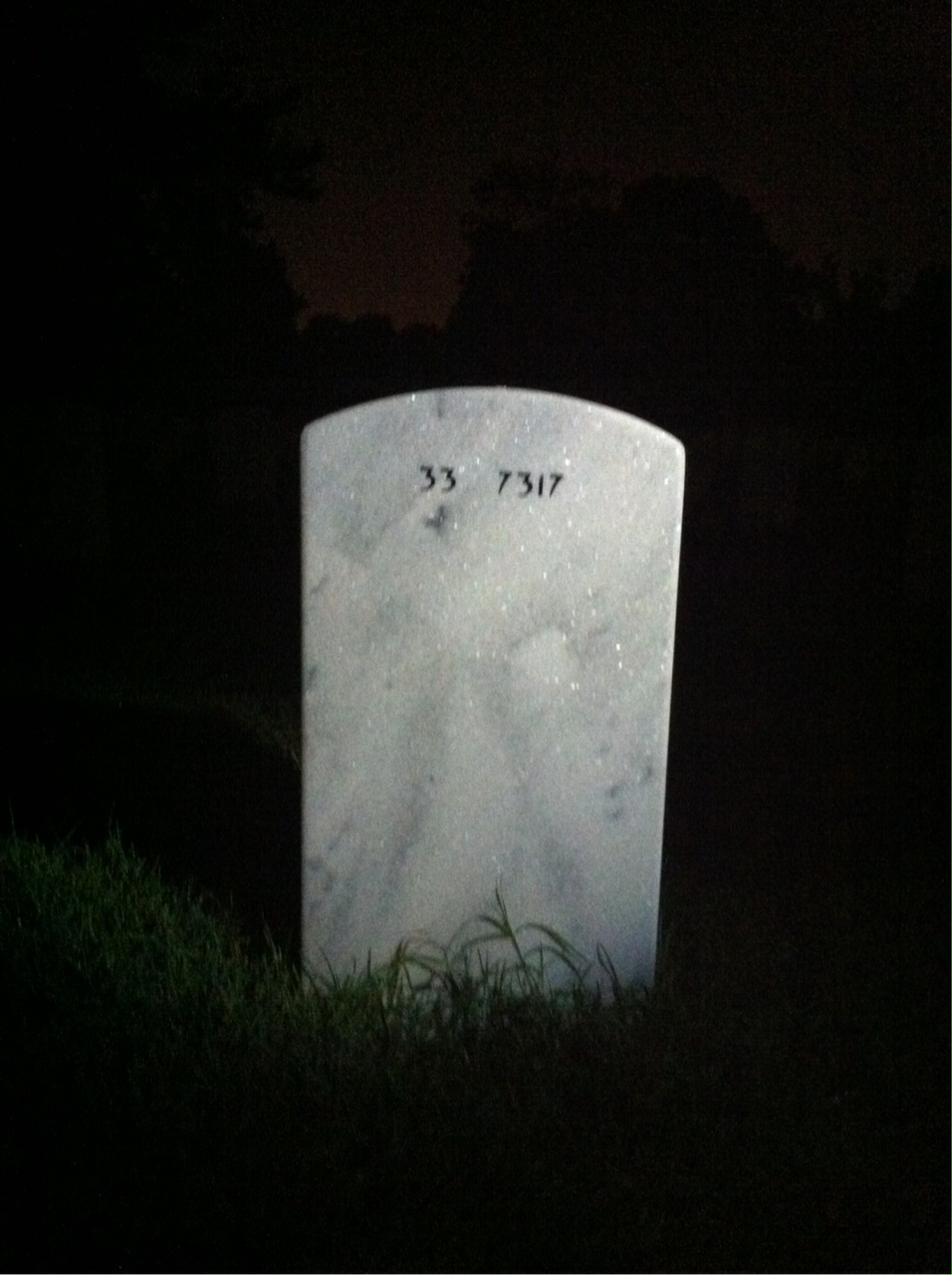 Back of headstone — Ernest Hepler
