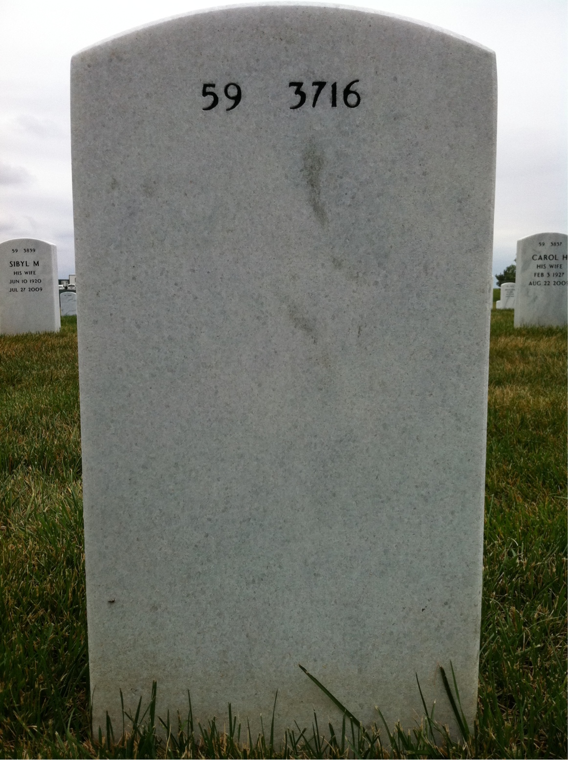 Back of headstone — James Barr