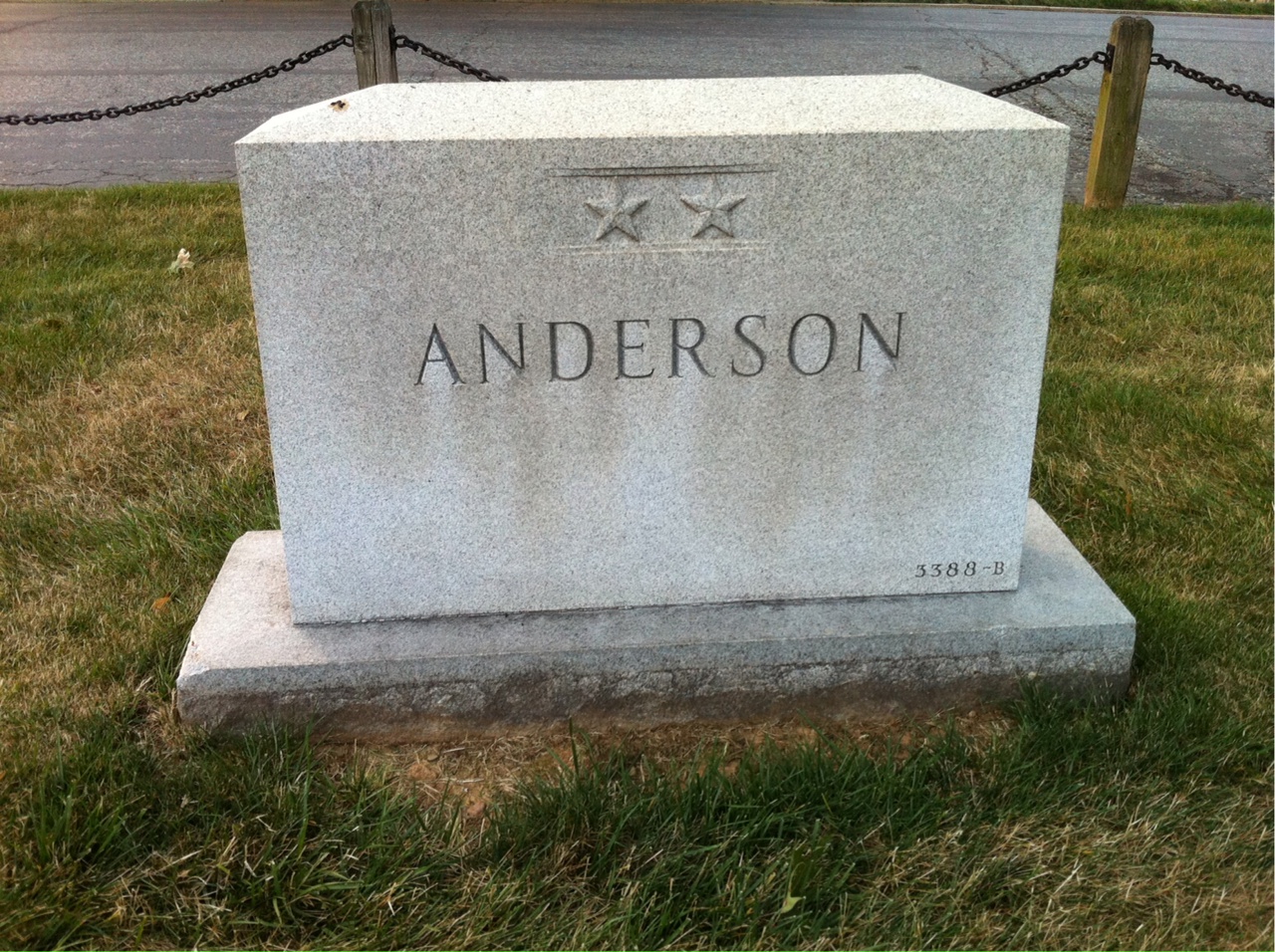 Back of headstone — Jonathan Anderson