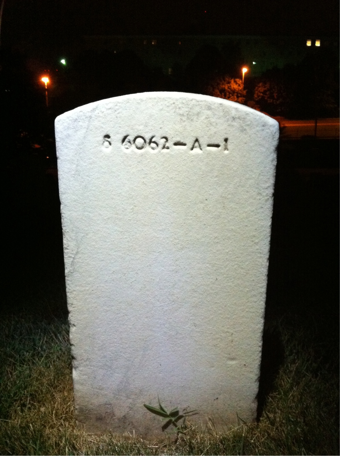 Back of headstone — Frank Alderman