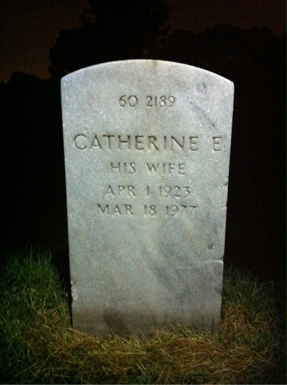 Back of headstone — Eugene Murray