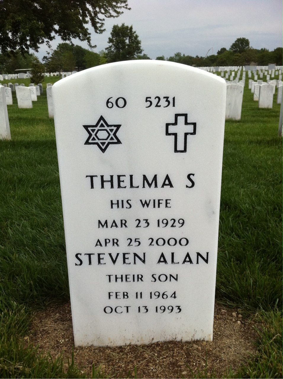 Back of headstone — Vincent C Colombo