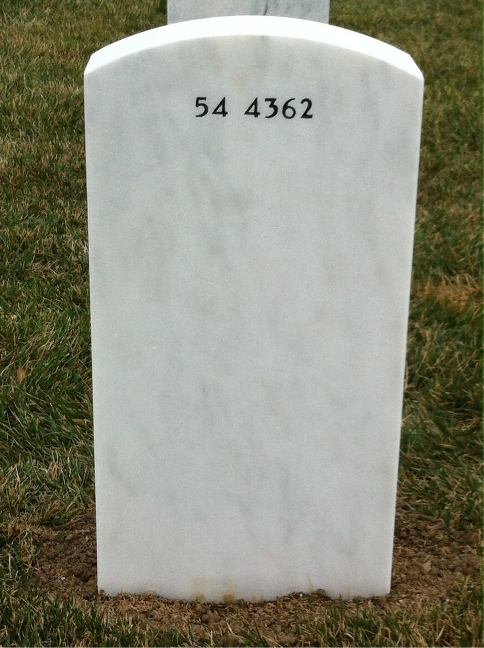 Back of headstone — Willis Morlan