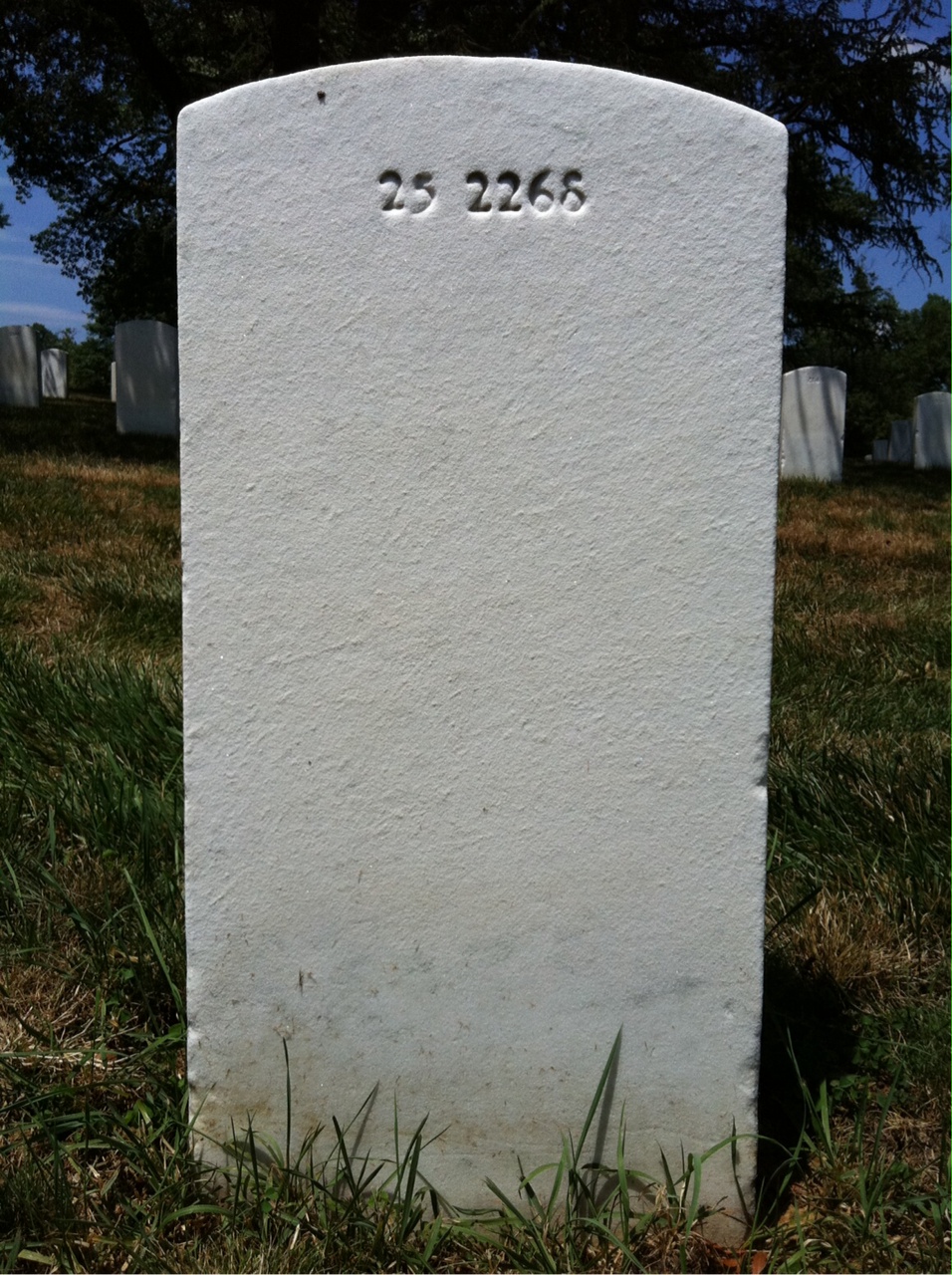 Back of headstone — Samuel Ballard