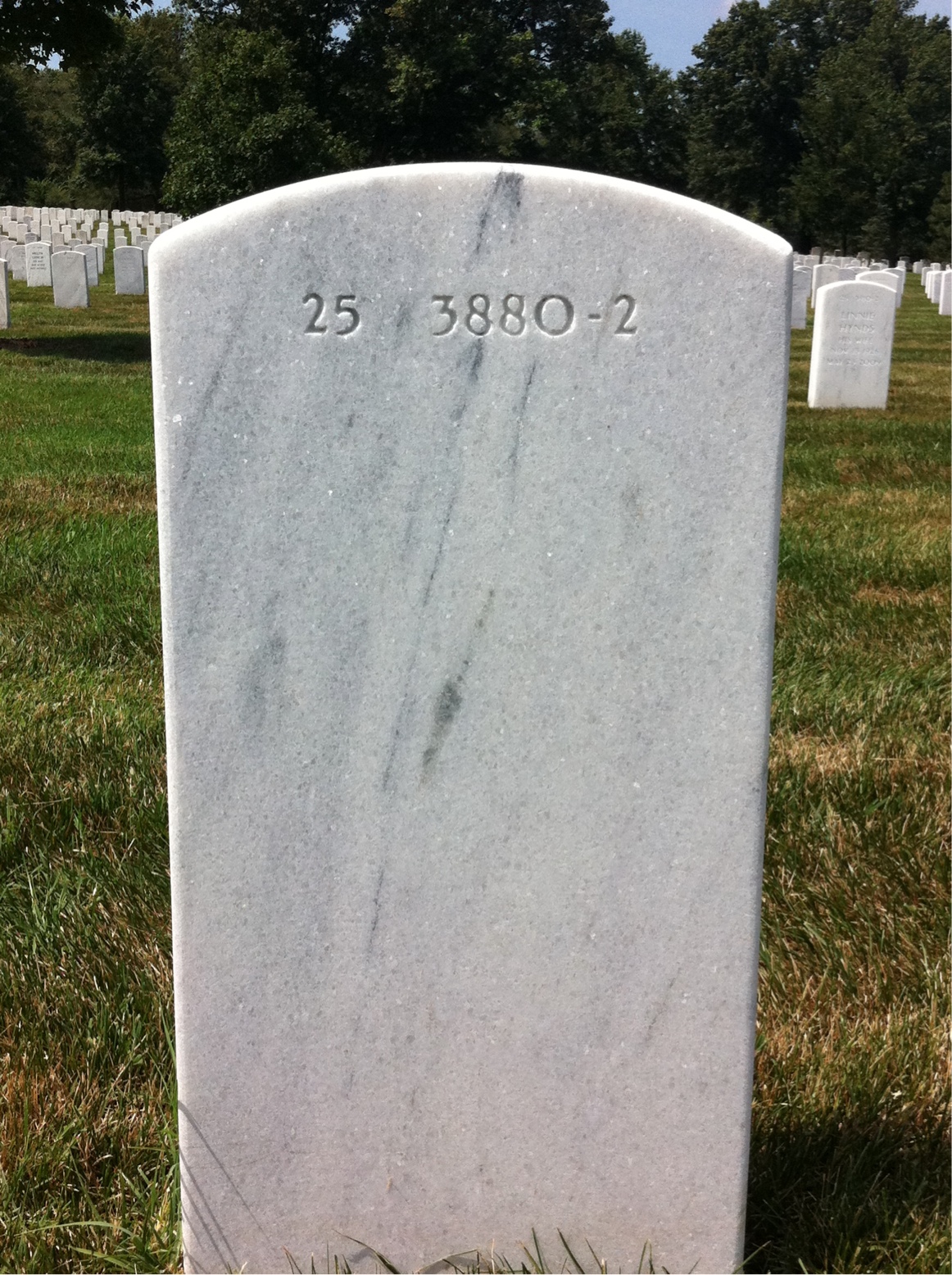 Back of headstone — David Topacio