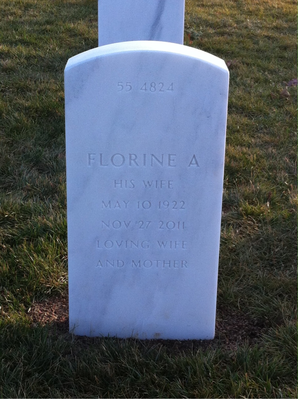Back of headstone — John Murphy