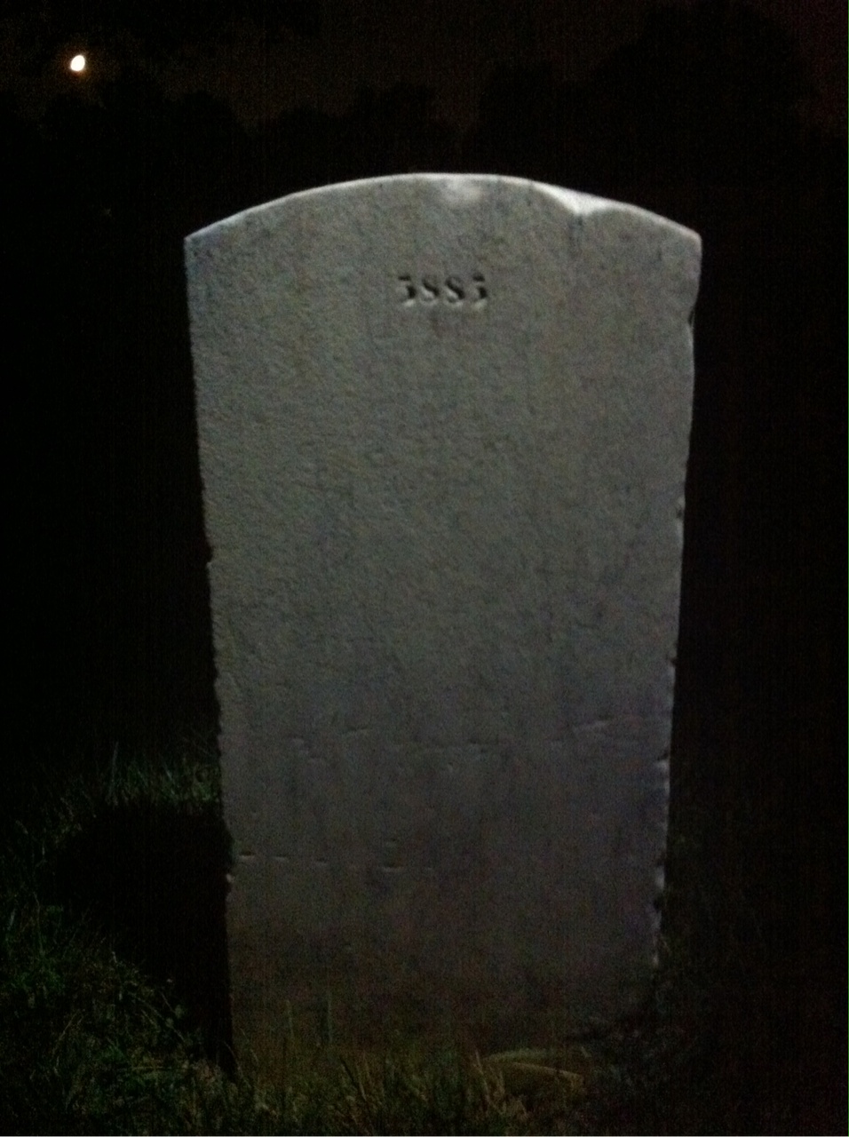 Back of headstone — Walter Blake
