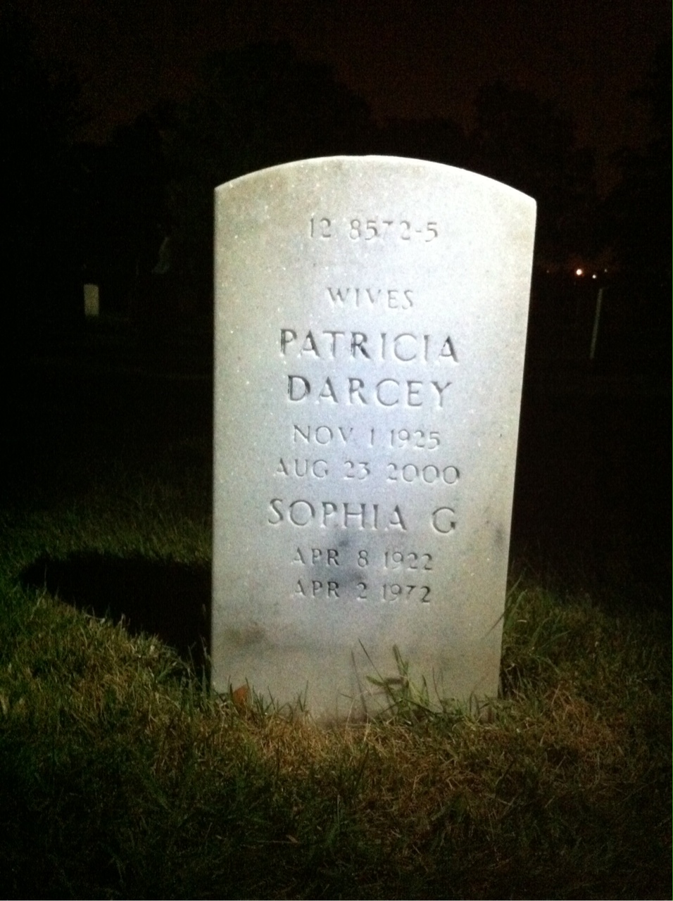 Back of headstone — Walter Louis Chenevert