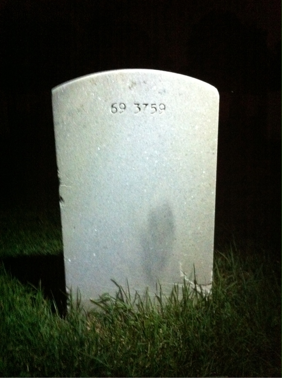 Back of headstone — Ralph Alverson