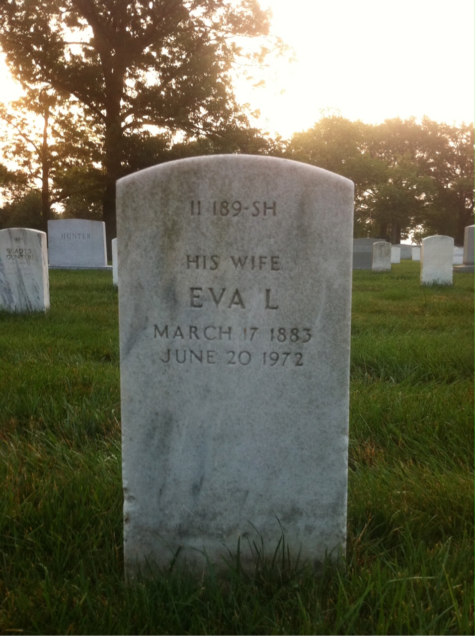 Back of headstone — William Morgan