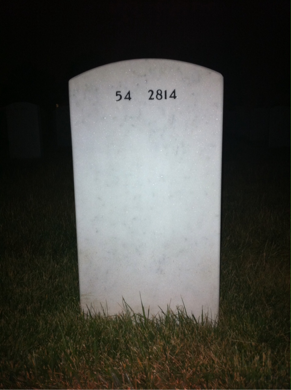 Back of headstone — Robert Case