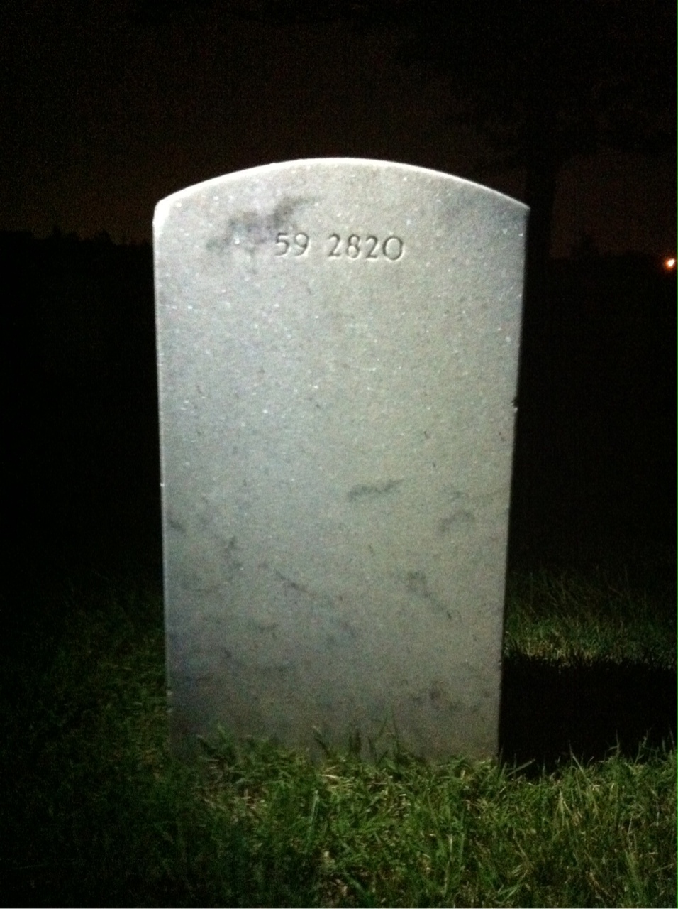 Back of headstone — Wendell Jacob Bruce