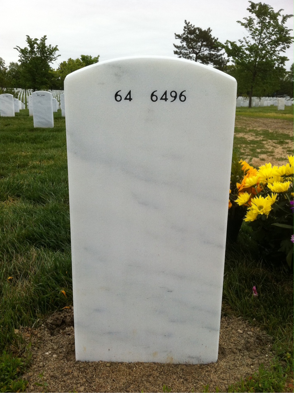 Back of headstone — Ricco Amadio