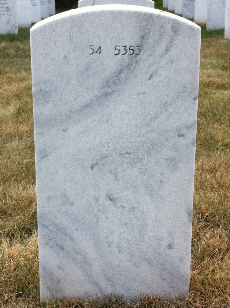 Back of headstone — F Mcdonald
