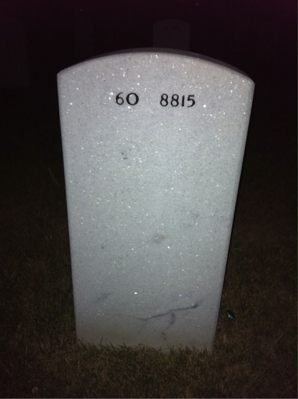 Back of headstone — Jesse Hyde