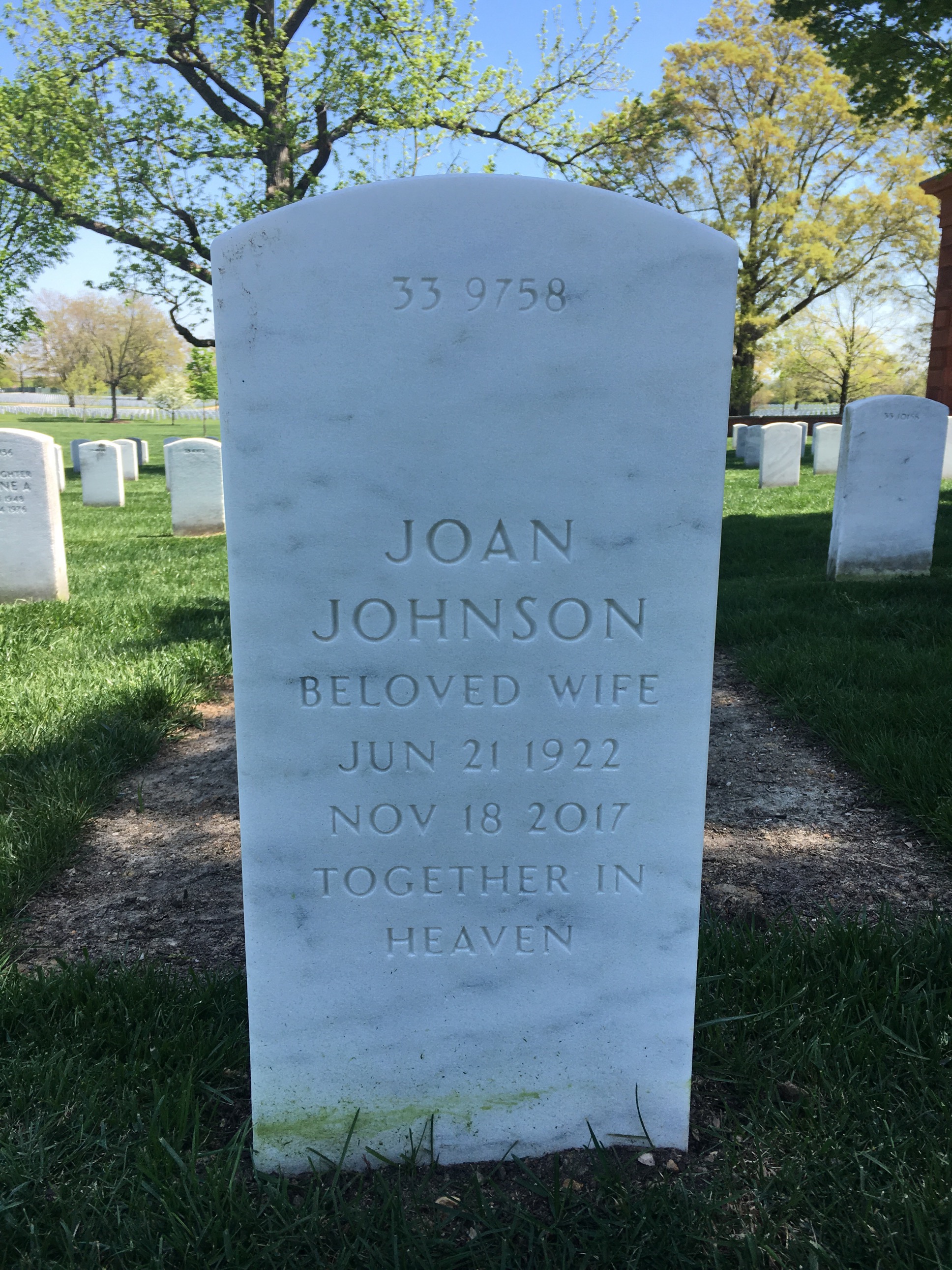Back of headstone — Ivor Harris