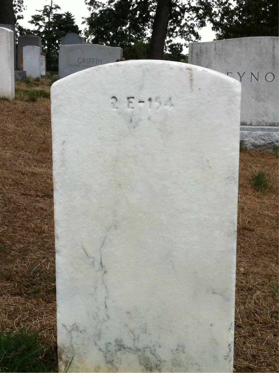 Back of headstone — Annie Ballentine