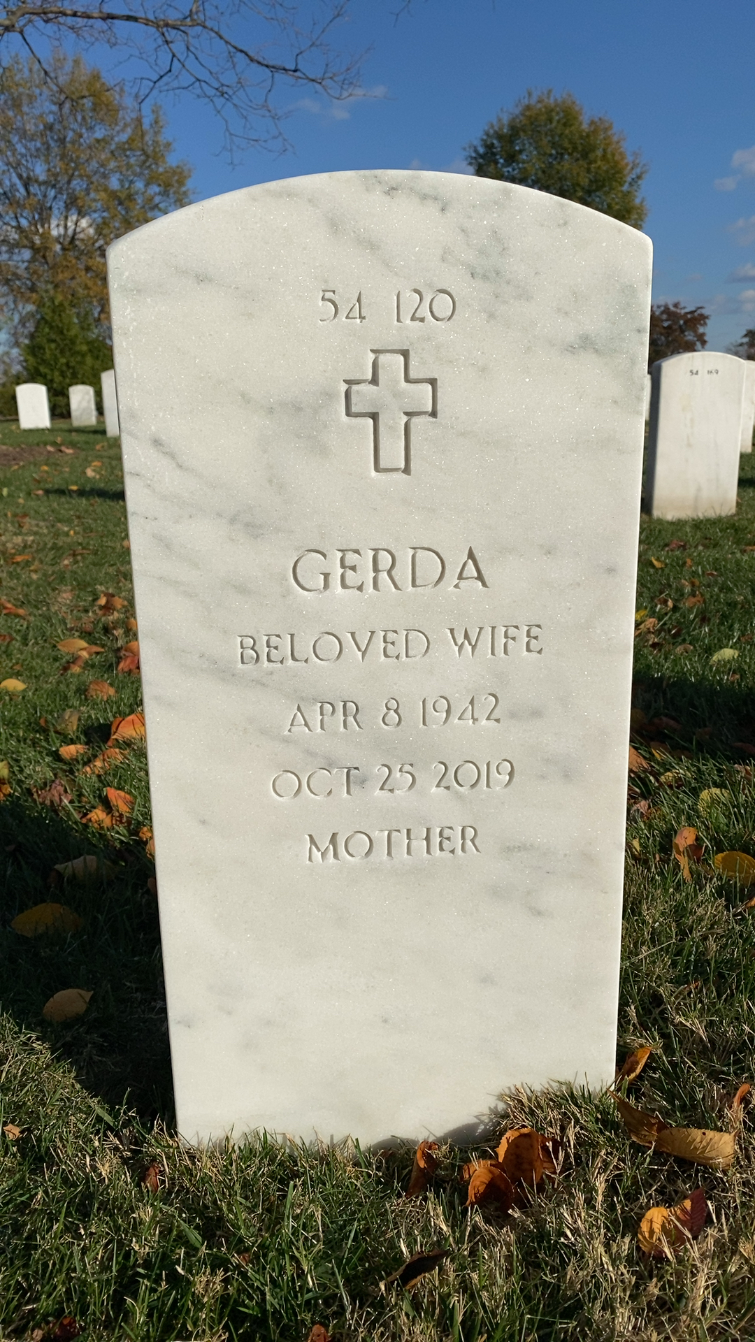 Back of headstone — Gary Gilmour