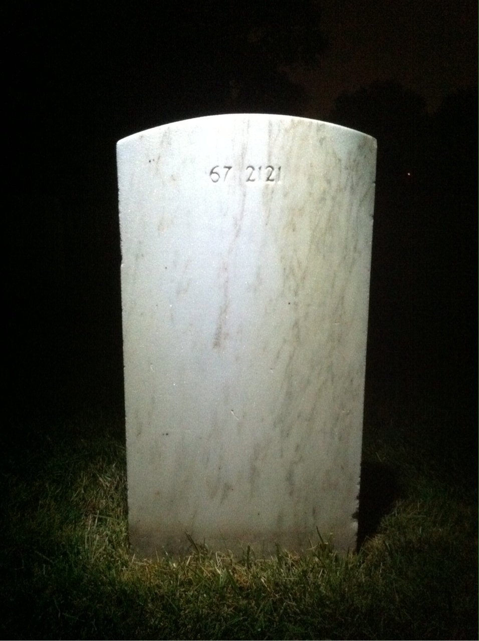 Back of headstone — Ester Corbin