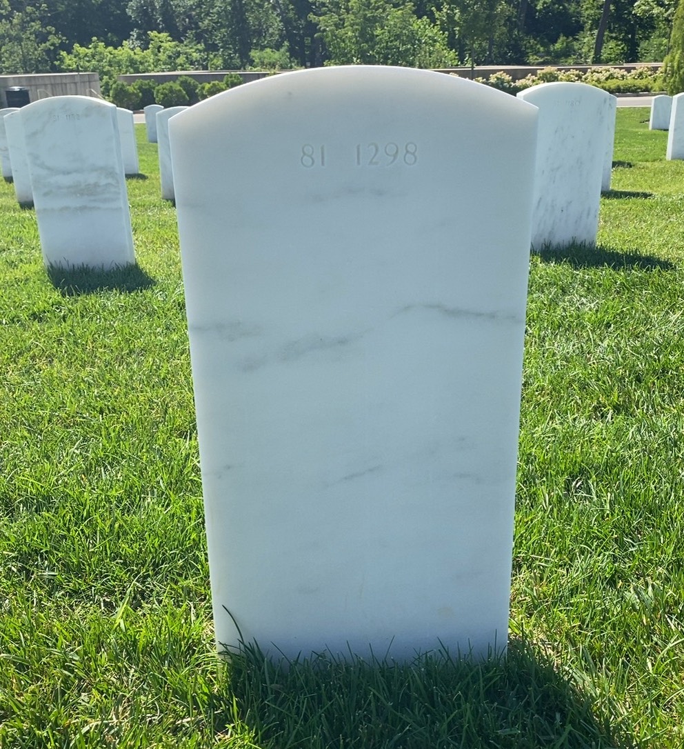 Back of headstone — Joe Monge