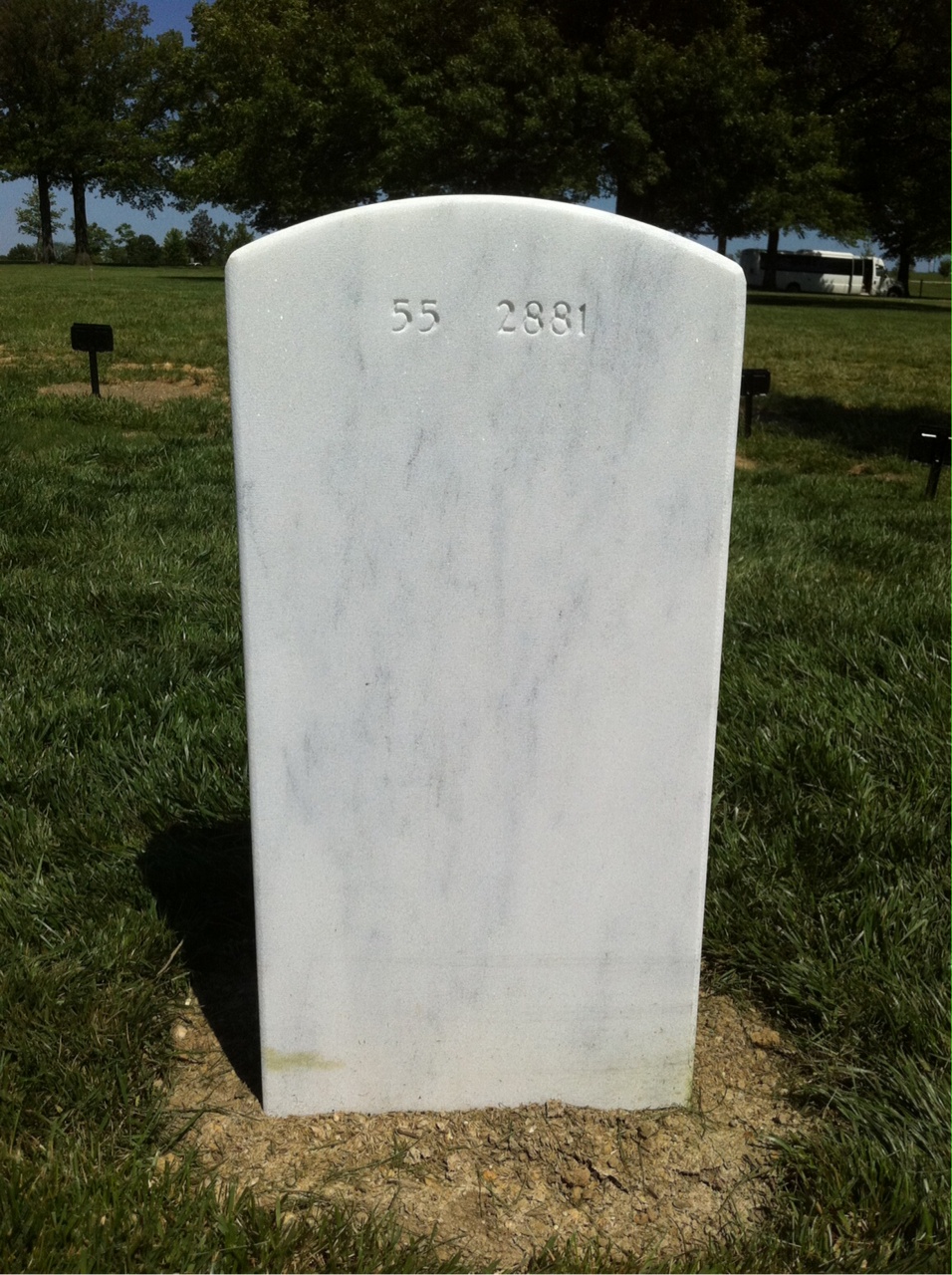 Back of headstone — Benjamin Bailey