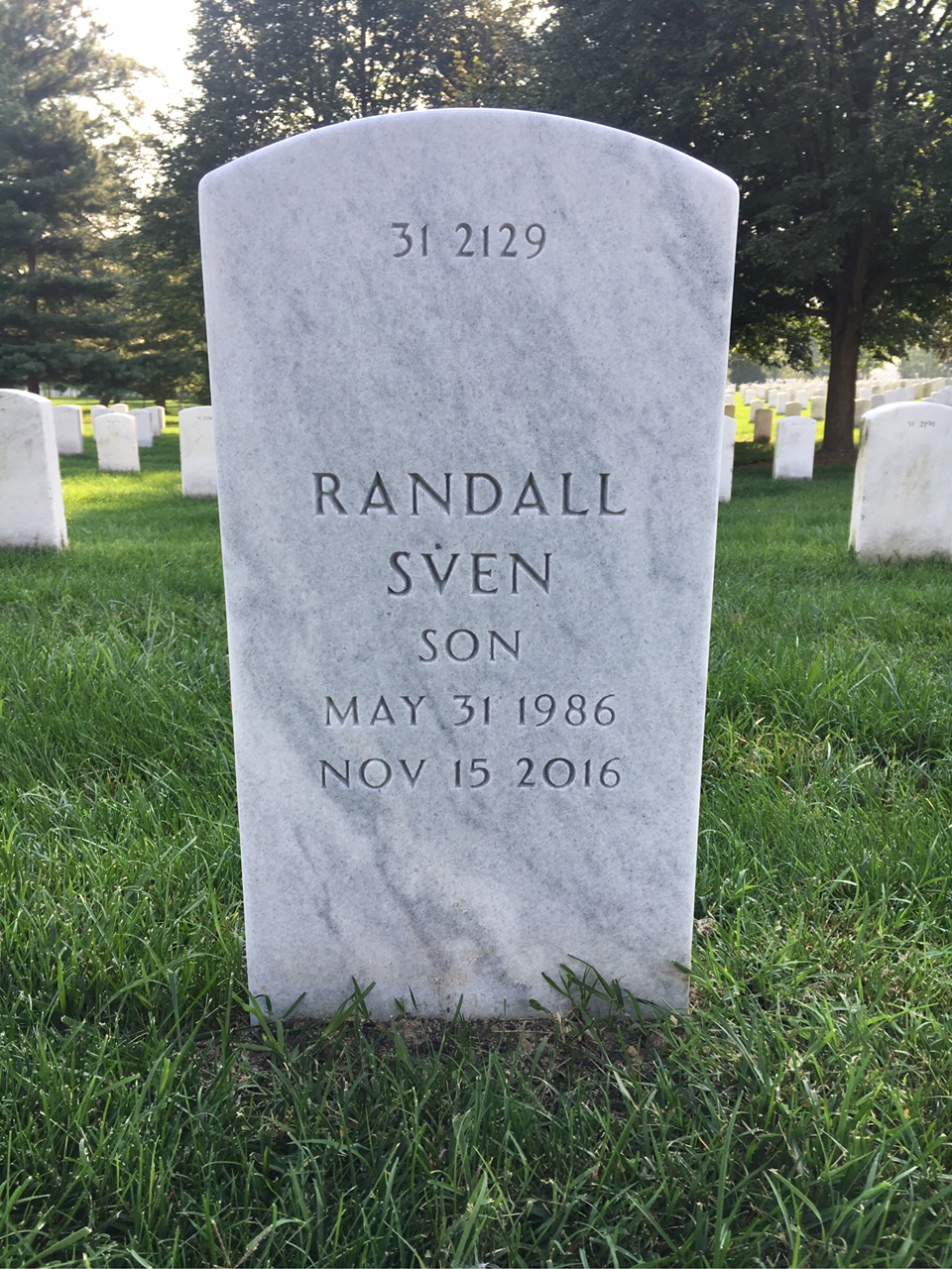 Back of headstone — Robert Hoglund
