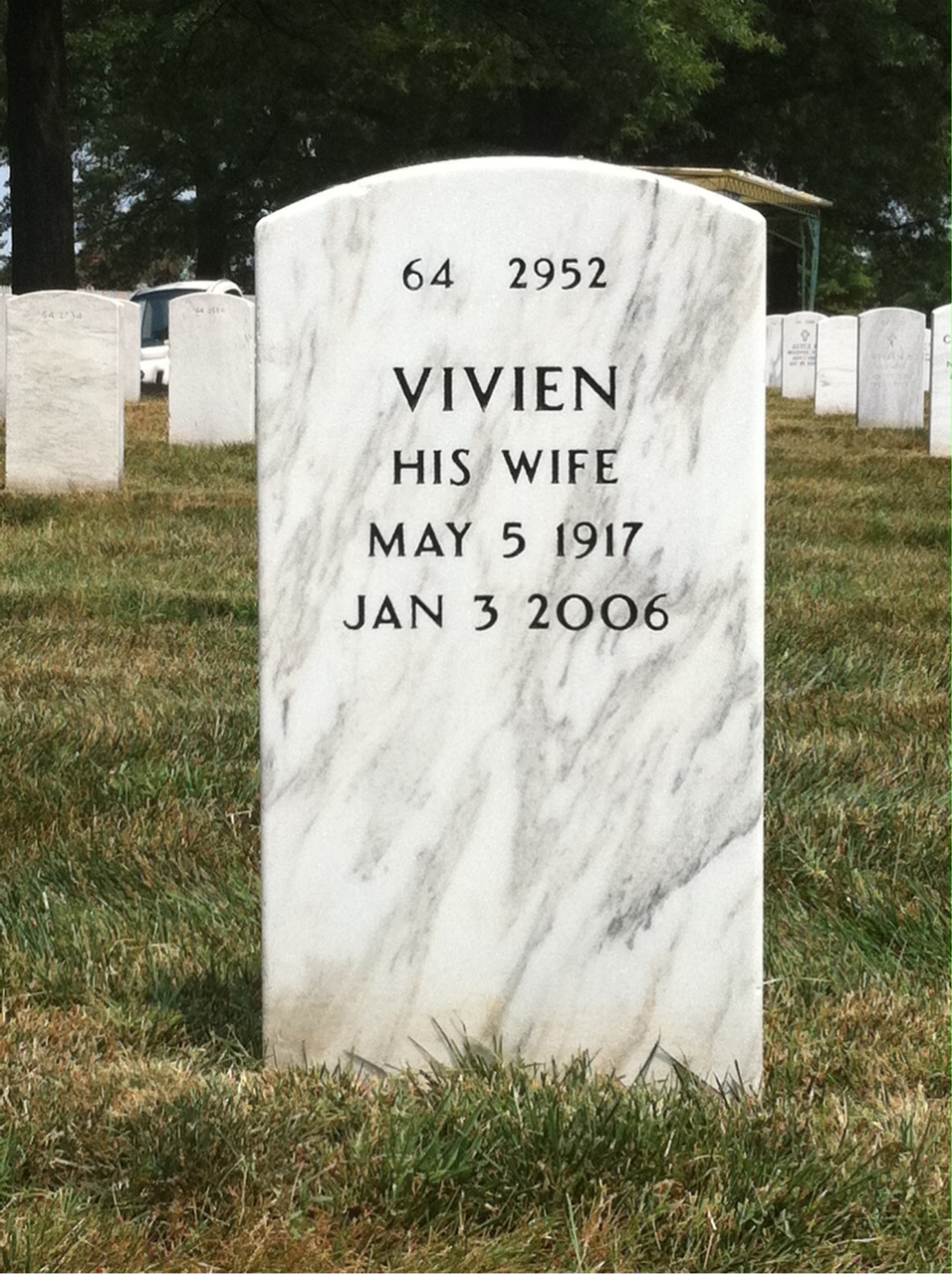 Back of headstone — Albert Morris